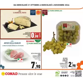 Volantino Conad Pagina 28: PETTO DI POLLO INTERO CONAD €7,90, Uva bianca senza semi €2,98