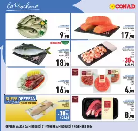 Volantino Conad Pagina 4: RICCIOLA OCEANICA CONAD PERCORSO QUALITÀ €18,90, Tentacoli di polpo SAPORIDEE CONAD €8,90