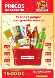 Folheto Amanhecer semana 42 Página 1: ㅁ 15 a 21 de outubro de 2026 PRЄCOS DA SEMANA 0 15 AMANHECER ANOS 15 anos a poupar com