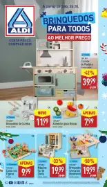 Folheto ALDI semana 43 Página 1: A ALDI CUSTA POUCO COMPRAR BEM D omalono A partir de Sáb. 24.10. A BRINQUEDOS PARA TODOS AO