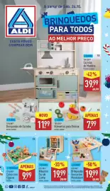 Folheto ALDI semana 43 Página 1: TOYLINO Cozinha de Madeira €39,99, TOYLINO Brinquedos de Cozinha €11,99