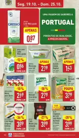 Folheto ALDI semana 43 Página 10: Seg. 19.10. - Dom. 25.10. GRESSO AENOR lelte portugués meio-gordo EGRESSO ECERTO Por 250m