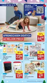 Folheto ALDI semana 43 Página 2: Casa de Bonecas XXL €39,99, ToyLino quadro multifuncional €13,99