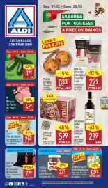 Folheto ALDI semana 43 Página 3: Bifanas da Perna de Porco €4,49, Curgete €0,99