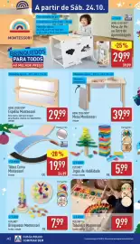 Folheto ALDI semana 43 Página 30: Toylinos jogos de habilidade sortido unidade €5,99, Home creation mesa montessori €39,99