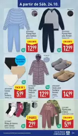 Folheto ALDI semana 43 Página 35: Lily & Dan meias de inverno para criança €2,99, Roupão polar para senhora €12,99