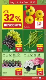 Folheto ALDI semana 43 Página 5: Seg. 19.10. - Dom. 25.10. ATÉ 32% DESCONTO Maçã Golden -25% 149 1.99 Mix de Uvas 500 g