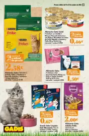 Folleto Gadis semana 42 Página 42: Purina One Gourmet Perle Filetes en Salsa o Junior Salmón €1,50, Friskies Adult €2,58