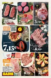 Folleto Gadis semana 42 Página 8: Chuleta de Lomo de Cerdo €4,95, Entrecot de Ternera €23,90