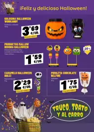 Folleto AhorraMas semana 42 Página 12: Belfine piruleta chocolate halloween €1,75, Caramelo Halloween Dolci €2,29