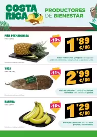 Folleto AhorraMas semana 42 Página 4: Piña premadurada €1,89, Banana €1,29
