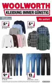Woolworth Prospekt Seite 1: Jeans €12,00, Flanellhemd €5,55