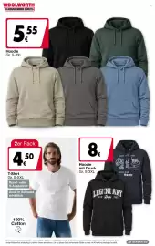 Woolworth Prospekt Seite 11: T-Shirt €4,50, Hoodie mit Druck €8,00