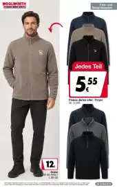 Woolworth Prospekt Seite 14: Jeans €12,00, Fleece Jacke oder -Troyer €5,55