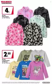 Woolworth Prospekt Seite 19: Kinder Fleecejacke €4,00, Kinder Langarmshirt mit Druck €2,50