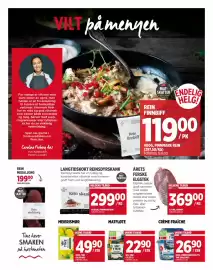 Meny kundeavis Side 4: Årets ferske elgstek €369,00, Finnmark Rein skank €299,00