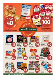 Coop Mega kundeavis Side 2: Lerøy Fiskegrateng €50,00, Findus ferdigretter €100,00