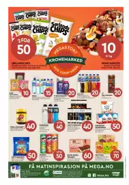 Coop Mega kundeavis Side 8: Nidar smågodt €10,00, Tine sjokomelk €20,00