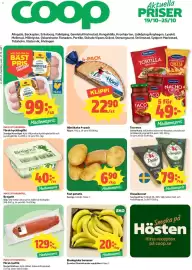 Coop reklamblad vecka 43 Sida 1: Arla Klassikerost €79,00, Santa Maria tex-mex €49,00