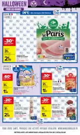 Catalogue Carrefour Market | Halloween page 4: Coraya Bâtonnets de surimi €1,44, Carrefour Classic Saucisses cocktail €1,67