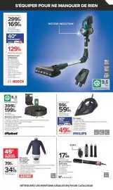 Catalogue Carrefour page 15: MEDEK Mannequin de repassage et séchage €34,99, PHILIPS Fer vapeur €49,99