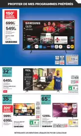 Catalogue Carrefour page 17: SAMSUNG Téléviseur OLED 4K €1.299,99, TCL Téléviseur MINI LED 4K €649,99