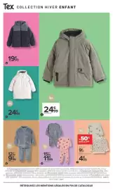 Catalogue Carrefour | Tex catalogue hiver page 15: Tex La doudoune €24,99, Tex baby Pull €4,99
