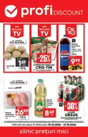 Catalog PROFI săptămâna 42 Pagină 1: Pepsi băutură răcoritoare €9,99, Bunica ulei de floarea soarelui €8,49