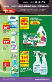 Biedronka gazetka tydzień 42 Strona 15: Środek sodowy Frosch, 500 ml €9,99, Saszetki do prania Dr. Beckmann, 3x40 g €10,99
