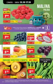 Biedronka gazetka tydzień 42 Strona 18: Groszek cukrowy, opak. 250 g €5,99, Mango dojrzałe, szt €5,99