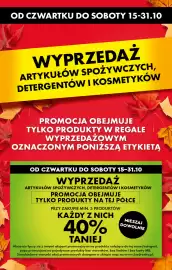 Biedronka gazetka | Codziennie niskie ceny L - oferta od 15.10 Strona 3: OD CZWARTKU DO SOBOTY 15-31.10 WYPRZEDAŻ ARTYKUŁÓW