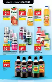 Biedronka gazetka tydzień 42 Strona 44: Sok 100% pomarańczowy Hortex, 1l €4,49, Sok mandarynkowy Riviva, 1 l €3,19