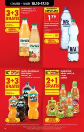 Biedronka gazetka tydzień 42 Strona 8: Woda mineralna Nałęczowianka, 1,5 l €1,79, Sok Riviva