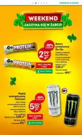Żabka gazetka Strona 3: Napój energetyczny Monster €5,50, Baton proteinowy Go On €2,99