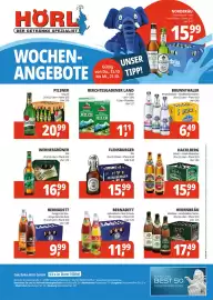 Hörl Getränke Prospekt woche 42 Seite 1: BERCHTESGADENER LAND H-Milch €1,11, Brunnthaleral Mineralwasser €6,49