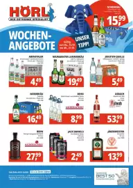 Hörl Getränke Prospekt woche 42 Seite 2: BEHN Alpenschnaps €8,99, Neumarkter Lammsbräu Edel Pils + Alkoholfrei €19,49