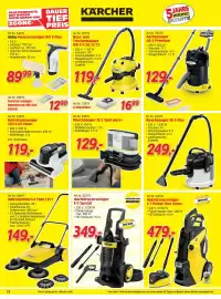 Zgonc Flugblatt Seite 14: Matratzensauger VCH 4 UV Clean €119,00, Karcher Hochdruckreiniger K 6 Special €349,00