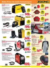 Zgonc Flugblatt Seite 17: Schweißinverter-Set WD 160 €149,00, Multifunktions-Inverter-Schweissgerät-Set FOX 189 €499,00
