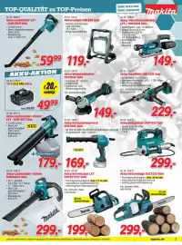 Zgonc Flugblatt Seite 3: Akku-Lampe DML805 Solo €119,00, Akku-Laubbläser LXT - DUB186ZI Solo €59,99