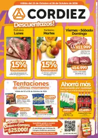 Folleto Cordiez Página 8: Coca cola gaseosa €3.499,00, Freegells caramelos o tnt €2.700,00