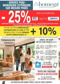 Catalogue Chretien Matériaux page 4: - SERVICE POSE - MENUISERIE EXTÉRIEURE SUR MESURE POSEE Ahomega® Le confort de votre