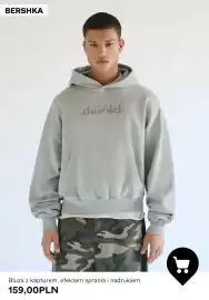 Bershka gazetka tydzień 42 Strona 10: Bluza z kapturem efektem sprania i nadrukiem Bershka €159,00