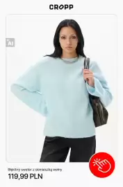Cropp gazetka tydzień 42 Strona 5: Błękitny sweter z domieszką wełny Cropp €119,99