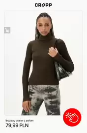 Cropp gazetka tydzień 42 Strona 7: Brązowy sweter z golfem Cropp €79,99