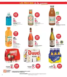 Catalogue Hyper U semaine 43 page 14: Duvel BLOND €7,34, Tropicana Pur jus €4,42