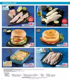 Catalogue Hyper U semaine 43 page 4: BAGEL AU SAUMON FUMÉ €3,50, FISH BURGER €3,95