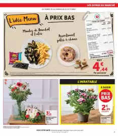 Catalogue Hyper U semaine 43 page 9: McCain Frites just au four €4,44, CHRYSANTHEME ARLEQUIN €2,99