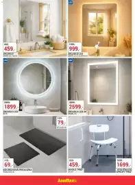 Baumax leták Strana 10: LED 699,- 459,- ZRCADLO 60x60 cm, fazeta LED 1999,- 999,- ZRCADLO LED 50x70 cm, s osvětlením LED