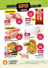 Terno leták Strana 1: Vepřový bok €69,90, SLEPICE BEZ DROBŮ A €59,90