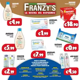 Volantino Franzy's Pagina 3: Huggies pannolini €18,90, Humana salviettine delicate €0,99